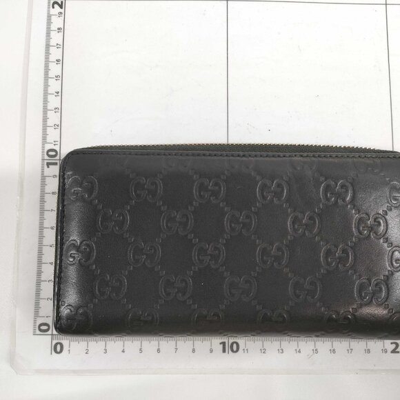 Gucci Black Guccissima Zip-Around Long Wallet - Picture 2 of 10
